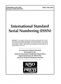 International standard serial numbering-1